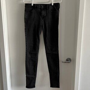 2/$20🛍Uniqlo Skinny Jeans — Washed Black Stretch Denim